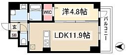 Cielde金山 1LDKの間取図画像