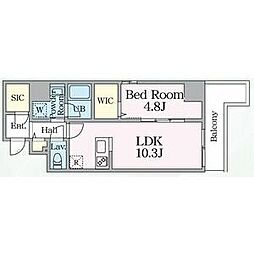 E-city大須 1LDKの間取図画像