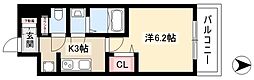 プレサンスNAGOYAシティオ 1Kの間取図画像