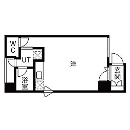 仮)名駅2丁目物件 ワンルームの間取図画像