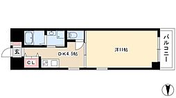 J-residenceSAKAE2 1DKの間取図画像