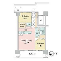 ラフィシア上前津 2LDKの間取図画像