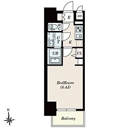 S-RESIDENCE尾頭橋beaute 1Kの間取図画像