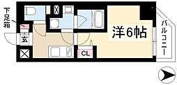 ディアレイシャス大須観音3 1Kの間取図画像