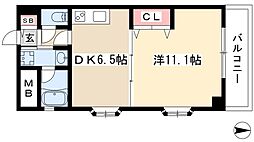 フローラル泉 1DKの間取図画像
