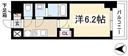 名古屋市中村区亀島2丁目マンション 1Kの間取図画像