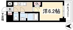 名古屋市中村区亀島2丁目マンション 1Kの間取図画像