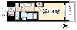 プレサンス伏見アーバンベース 1Kの間取図画像