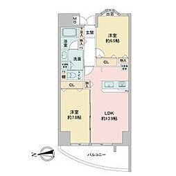 さくらヒルズフジミ 2LDKの間取図画像