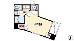 ベストビル 1Kの間取図画像