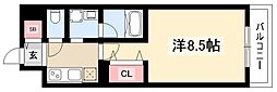 RICHED'OR名駅南 1Kの間取図画像