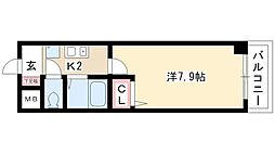 FS.城西 1Kの間取図画像