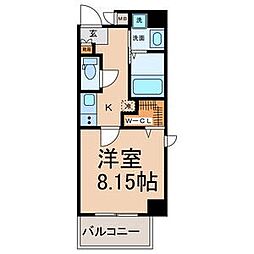 シャルマン新栄 1Kの間取図画像