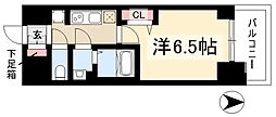 プレサンス広小路通葵 1Kの間取図画像