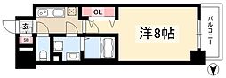 エスリード金山クラッシィ 1Kの間取図画像
