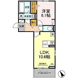 ルーチェ・ブリラーレ 1LDKの間取図画像