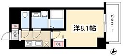 エスリード名古屋東別院 1Kの間取図画像