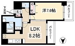 プレサンス泉セレグレード 1LDKの間取図画像