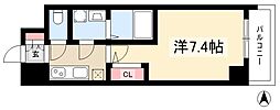 エスリード金山プルミエ 1Kの間取図画像