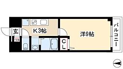 サンパティーク東片端 1Kの間取図画像