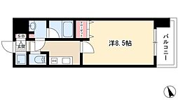 ルクレ新栄レジデンス 1Kの間取図画像