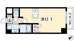 プレサンス東別院駅前コネクション 1Kの間取図画像