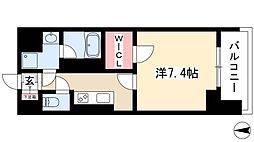 エディアン千種 1Kの間取図画像