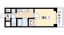 プレサンスサカエリバースタイル 1Kの間取図画像