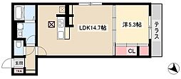 シャルム・ヴィアーレ 1LDKの間取図画像