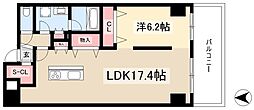 名古屋市東区主税町2丁目マンション 1LDKの間取図画像