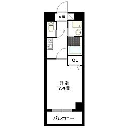 Crecer新栄 1Kの間取図画像