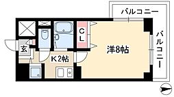 LUMINOUSTSURUMAKOEN 1Kの間取図画像