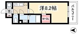 エスリード大須プレシア 1Kの間取図画像