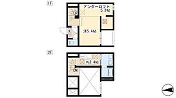クラッセ上流 1SKの間取図画像