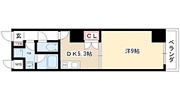 RESIDIA東桜 1DKの間取図画像
