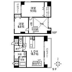 スタジオスクエア泉 2LDKの間取図画像