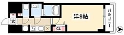 プレサンス広小路通パルス ワンルームの間取図画像