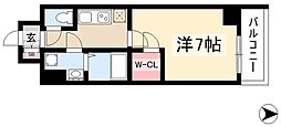 エスリード大須プレシア 1Kの間取図画像