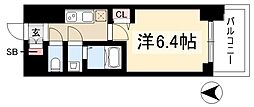 プレサンス名古屋菊井セルカ 1Kの間取図画像