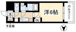 プレサンス栄フロント 1Kの間取図画像