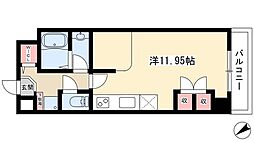 CROESUSRESIDENCE枇杷島 ワンルームの間取図画像