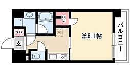 プレミアム浅間町 1Kの間取図画像