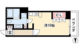 アルドゥ6 ワンルームの間取図画像