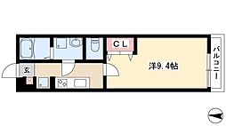 リブリ・arcobaleno 1Kの間取図画像