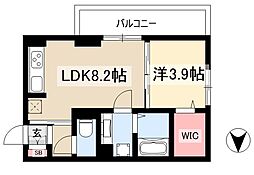 クレール 1LDKの間取図画像