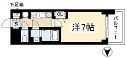 プレサンス上前津フィット 1Kの間取図画像