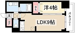 プレサンス名駅南エディフィス 1LDKの間取図画像