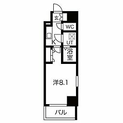 エスリード上前津リビア 1Kの間取図画像