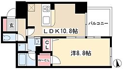 さくらHillsRiverSideWEST 1LDKの間取図画像