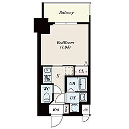 S-RESIDENCE浄心East 1Kの間取図画像